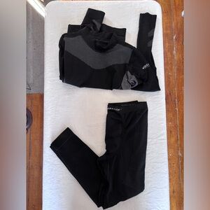 Baffin Polar Proven Black Athletic Base Layer Set Black Size Large